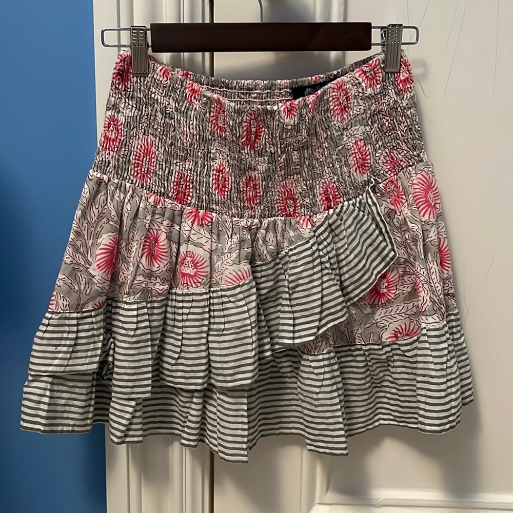 Patterned Madison Mathews Skirt, New with Tags, S